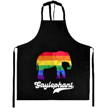 Discover Gay Elephant LGBTQ Rainbow Flag Aprons