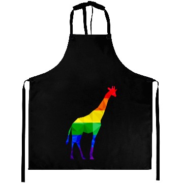 Discover Colorful Giraffe LGBTQ Rainbow Flag Gay Pride Aprons