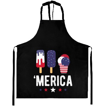 Discover American Ice Cream Lover Popsicles USA Aprons