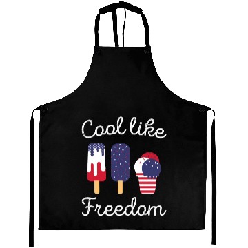 Discover Ice Cream Freedom Popsicles US Flag Aprons