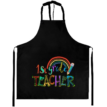 Discover Leopard 1st Grade Teacher Rainbow Aprons