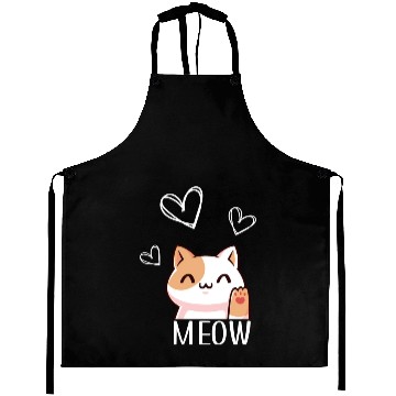 Discover meow - cute cat - kitten Aprons