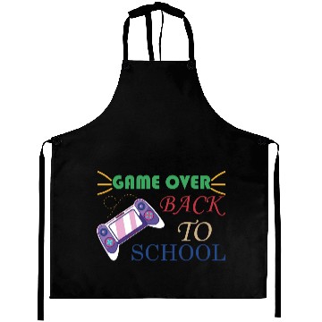 Discover Game Over Back To School Aprons