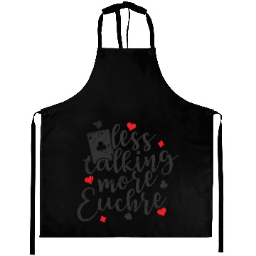Discover Less talking more Euchre Deck of Cards Aprons