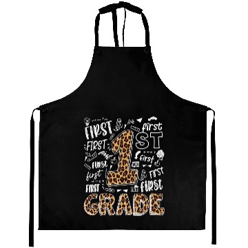 Discover Leopard Print 1st Grade Teacher Kids Back to Aprons