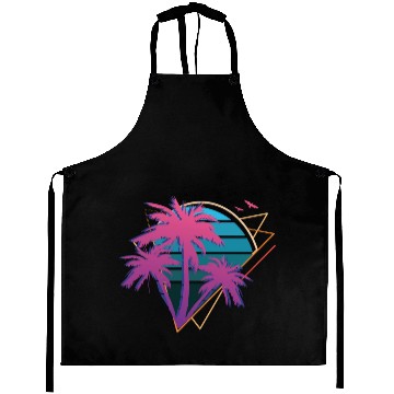 Discover Neon Palm Trees Aprons