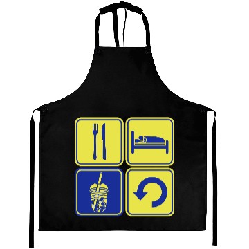 Discover Repeat Boba Tea daily Aprons