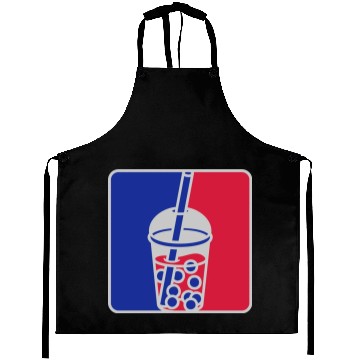 Discover Red blue bubble tea Aprons