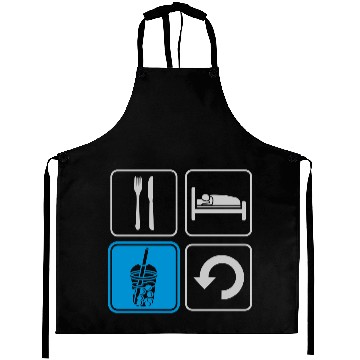 Discover Boba Tea Repeat daily Aprons