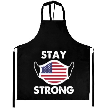 Discover Stay Strong American Flag USA Aprons