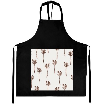 Discover Palm Trees Pattern - Brown Aprons