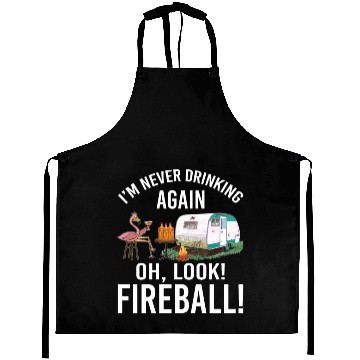 Discover I'm Never Drinking Again Oh Look Fireball Funny Aprons