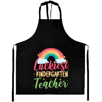 Discover Luckiest Kindergarten Teacher Rainbow Aprons