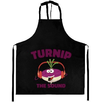 Discover Music Turnip Party Music Lover Vegetable Aprons
