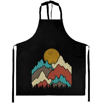 Discover Mountains Landscape Outdoor Mountaineering Aprons