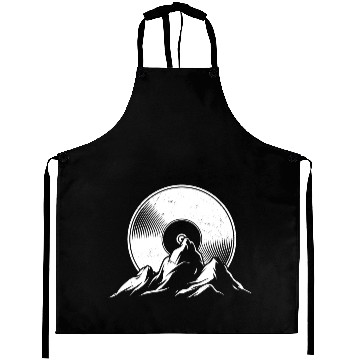 Discover Vinyl Record Mountains Music Vintage Aprons