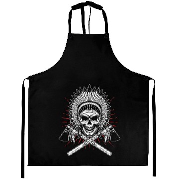 Discover Native American Chief Skull Axe Aprons