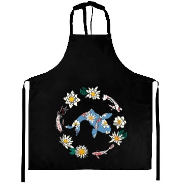 Discover Koi Carp Japan Fish Colorful Pond Hobby Aprons