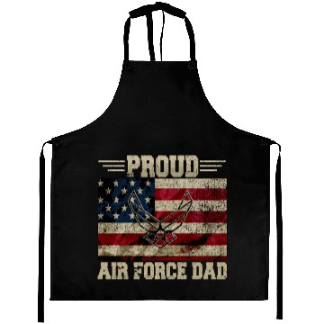 Discover Proud Air Force Dad Veteran Us Flag Aprons