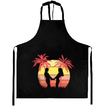 Discover Lesbian Romantic Couple Holding Hands Summer Aprons