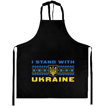 Discover I STAND WITH UKRAINE BLUE-YELLOW Aprons