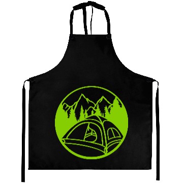 Discover circle mountains camping forest Aprons