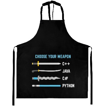 Discover Python Choose Your Weapon Funny Computer Science Aprons