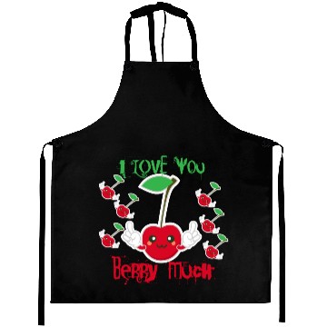 Discover i love you berry much Aprons