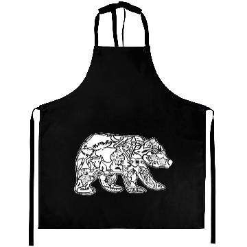 Discover Black Bear Tattoo White Aprons