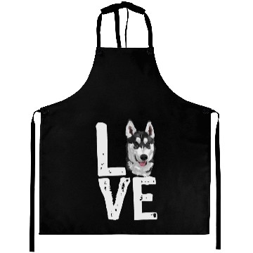 Discover LOVE HUSKY DOGS Aprons