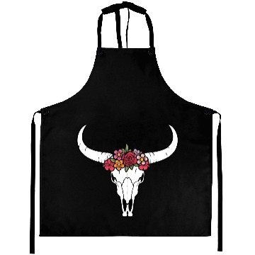 Discover Floral bull skull Aprons