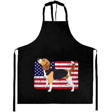 Discover Patriotic US Flag Beagle Aprons