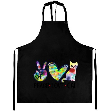 Discover Peace Love Cat Aprons
