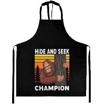 Discover Bigfoot Hide And Seek Champion Funny Sasquatch Aprons