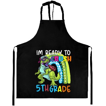 Discover Im Ready To Crush 5th Grade T Rex Dinosaur Aprons