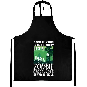 Discover Buck Deer Hunting Hunter Zombie Aprons