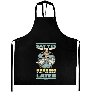 Discover Run jogging sport race training gift Aprons
