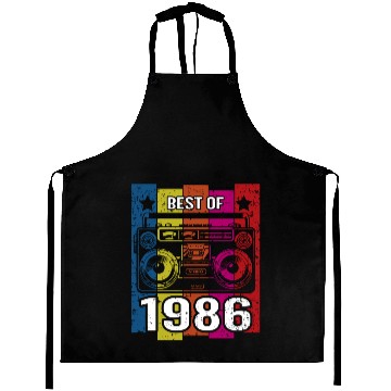 Discover Best of 1986 Stereo Radio Cassette Player Birthday Aprons