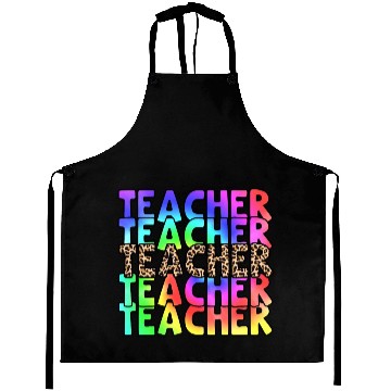 Discover Teacher, colorful. Leopard Aprons