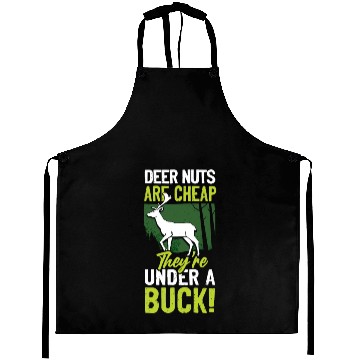 Discover Buck Deer Hunting Hunter Pun Aprons