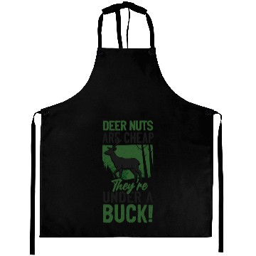 Discover Buck Deer Hunting Hunter Pun Aprons