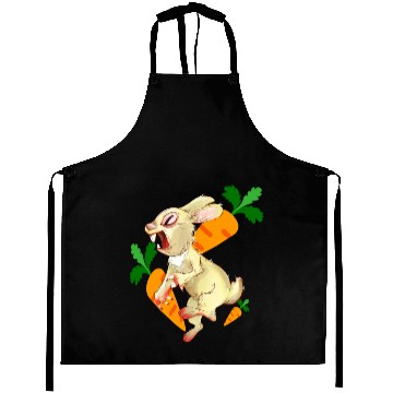 Discover Crazy rabbit running for carrot Aprons