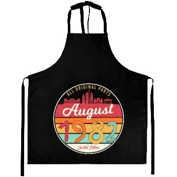 Discover 40th Birthday August 1982 Aprons