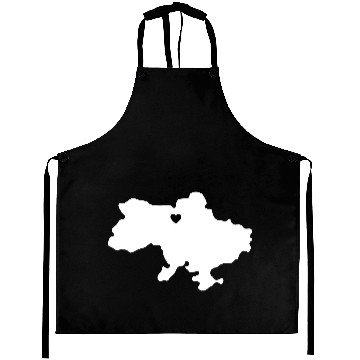 Discover Ukraine Heart Outline Contour Aprons
