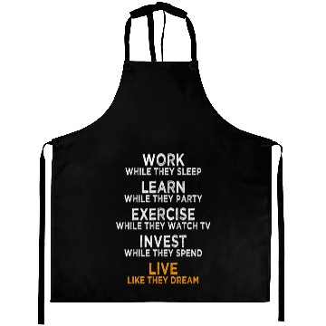 Discover Work While They Sleep Business Motivation Success Aprons