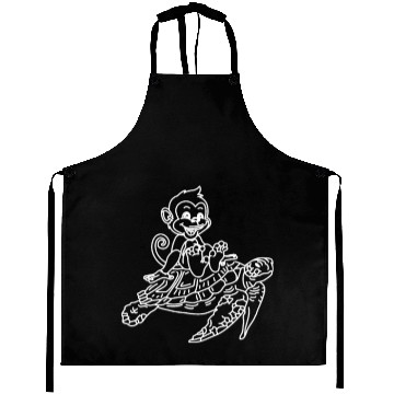 Discover Cute Turtle Lover Turtle And Monkey Funny Monkey Aprons