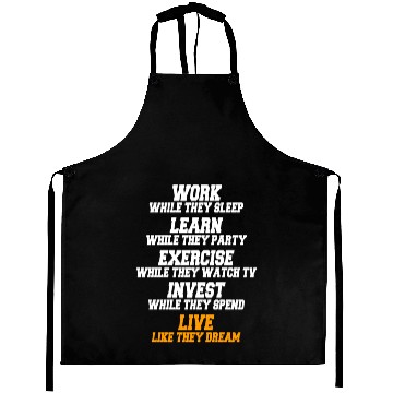 Discover Work While They Sleep Business Motivation Success Aprons