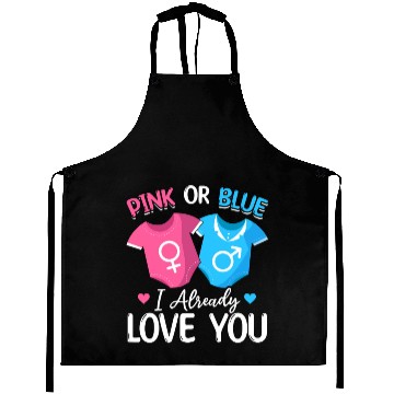 Discover Pink Or Blue I Already Love You - Baby Newborn Aprons