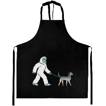 Discover Bigfoot Sasquatch Walking Irish Wolfhound Aprons