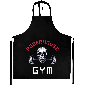 Discover Powerhouse Gym - Bodybuilding Workout Saying Aprons
